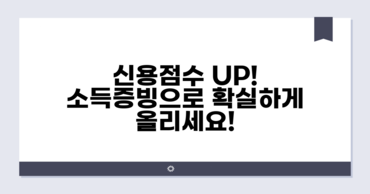 소득 증빙, 신용 점수 올리기