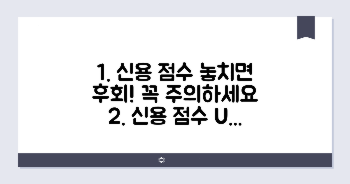 신용 점수, 이것만은 주의하자