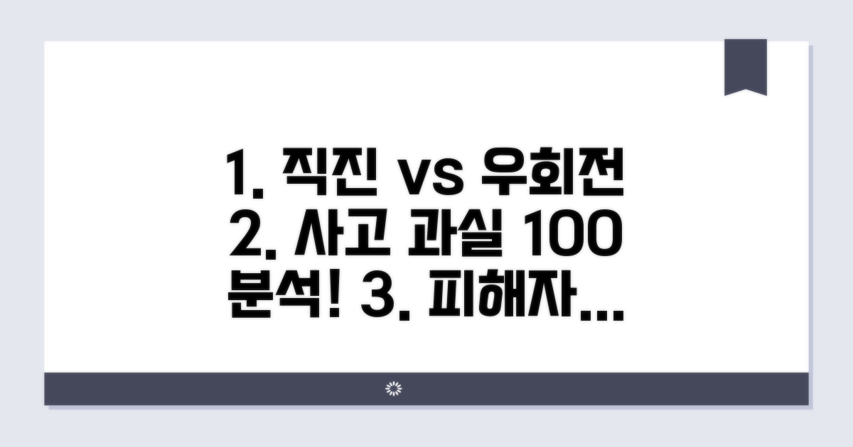 직진 우회전 사고, 과실비율 완벽 분석