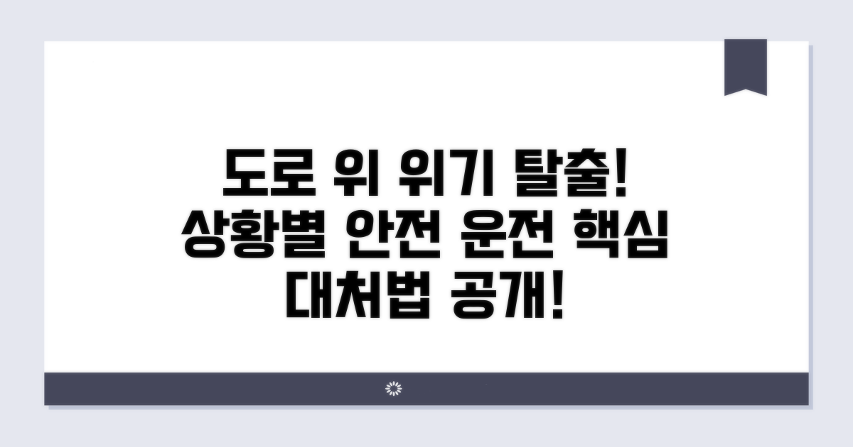 도로 상황별 대처 방법과 주의점