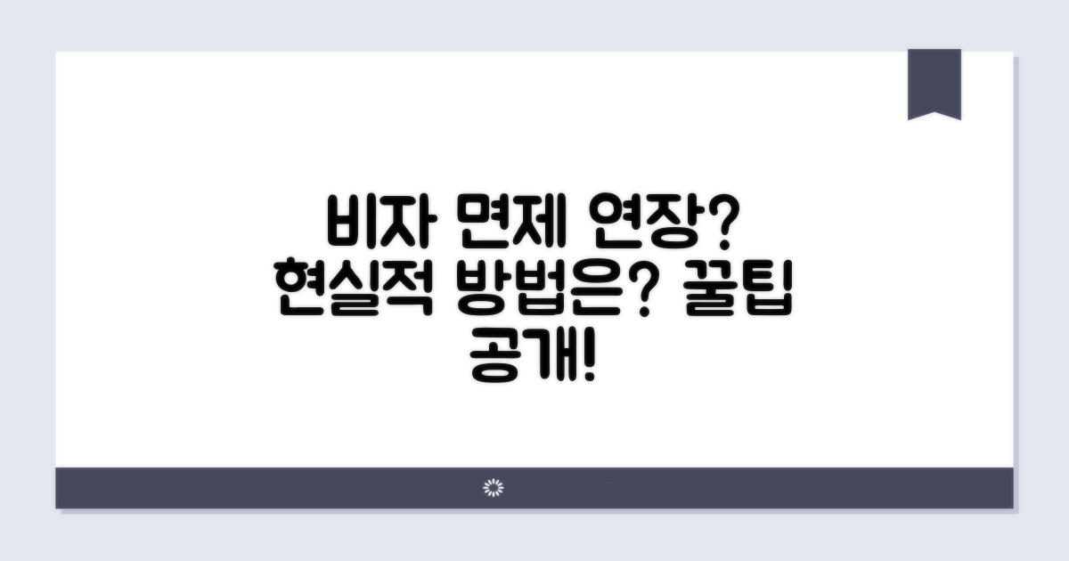 비자 면제 기간 연장, 현실적인 방법은?