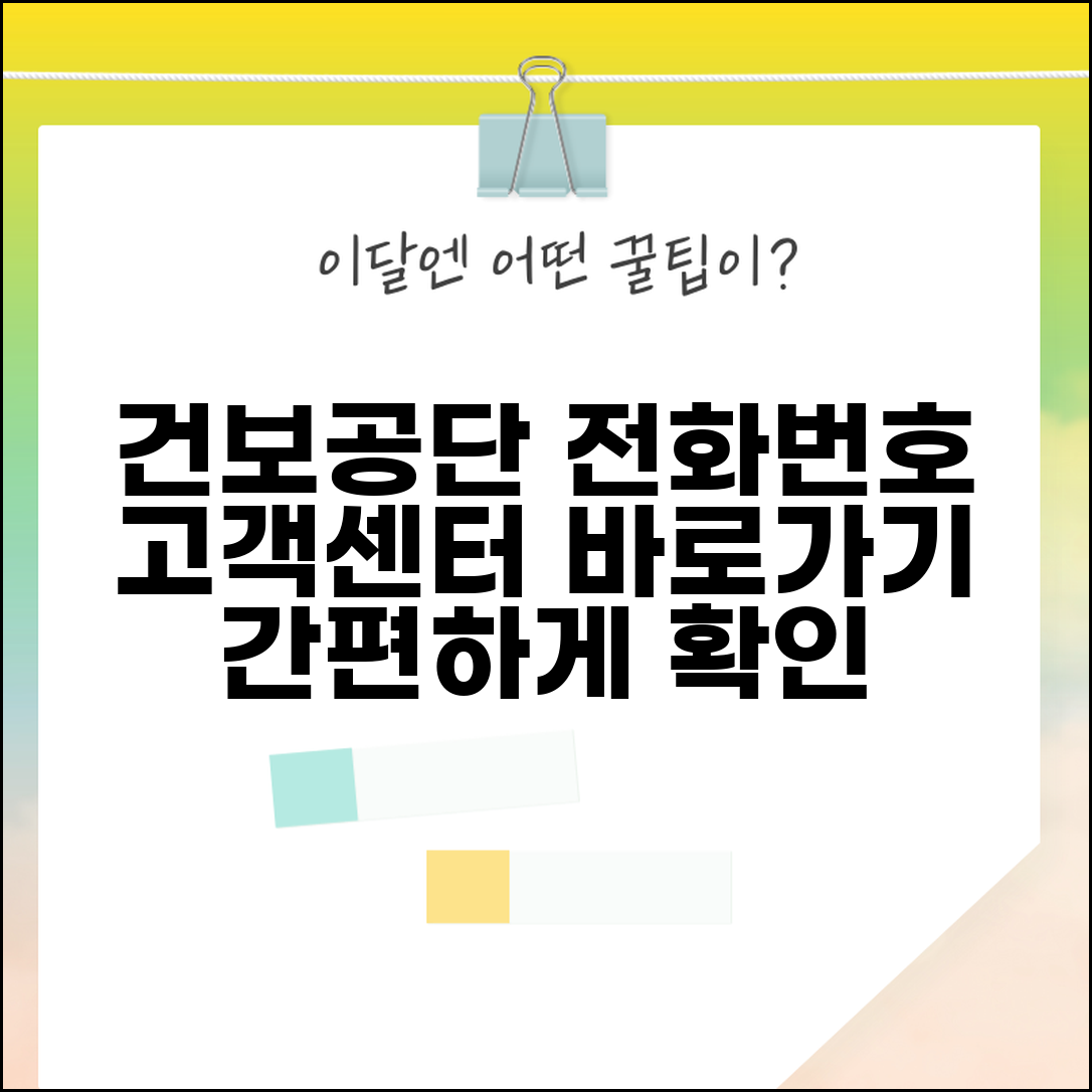 건강보험공단 전화번호 몇 번 | 건보공단 고객센터