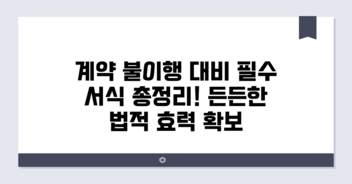 계약 불이행 대비 서식 효력