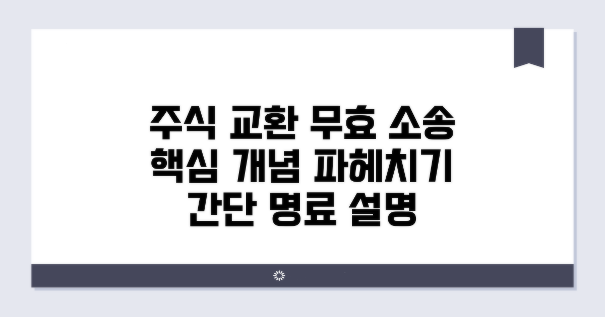 주식 교환 무효 소송 개념