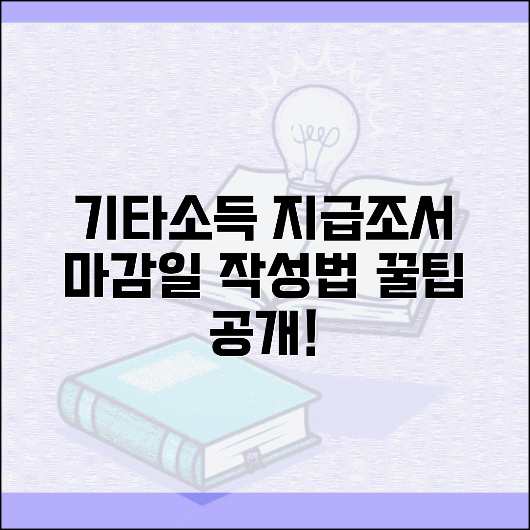 기타소득 지급조서 제출기한 | 기타소득 지급조서 작성법