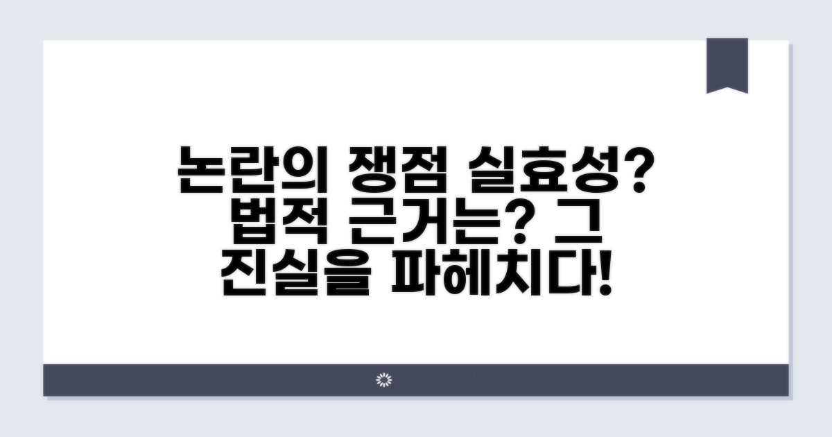 실효성 논란: 법적 근거는?