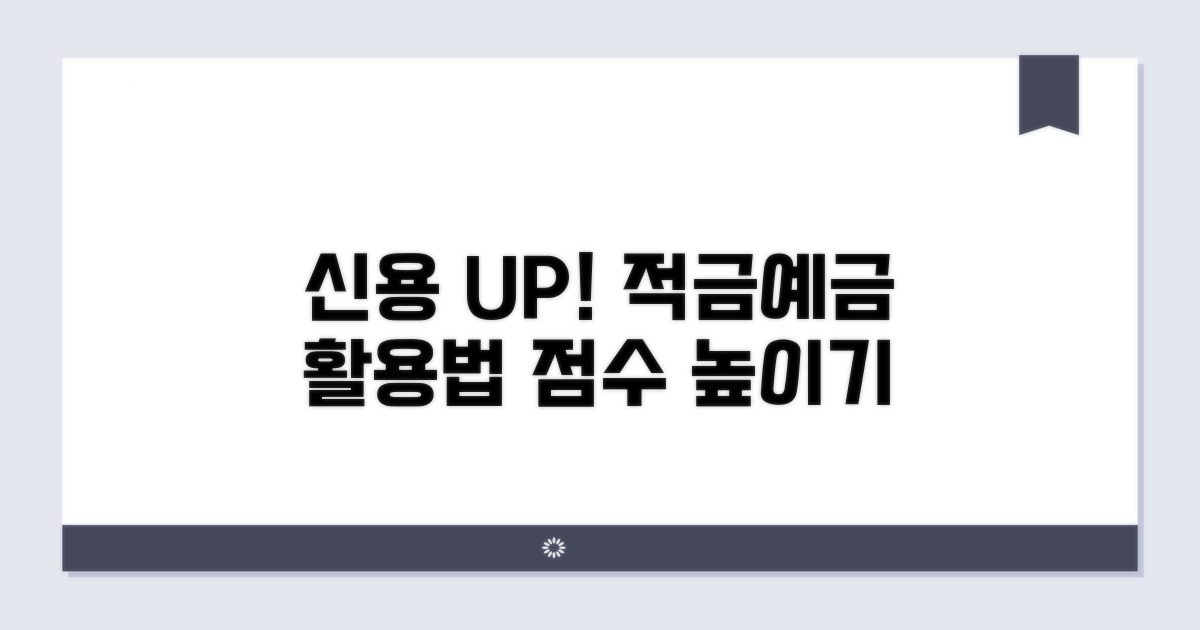 적금 예금, 신용점수 올리기