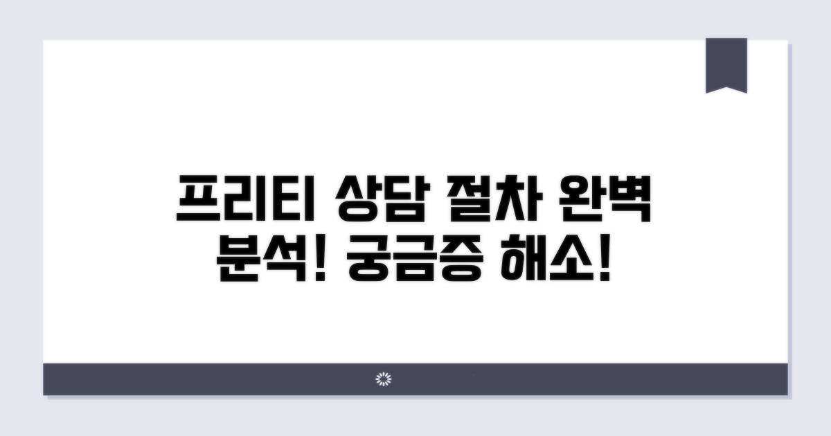 궁금증 해결! 프리티 상담 절차