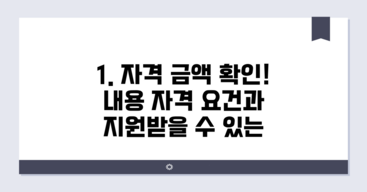 신청 자격과 지원 금액 확인