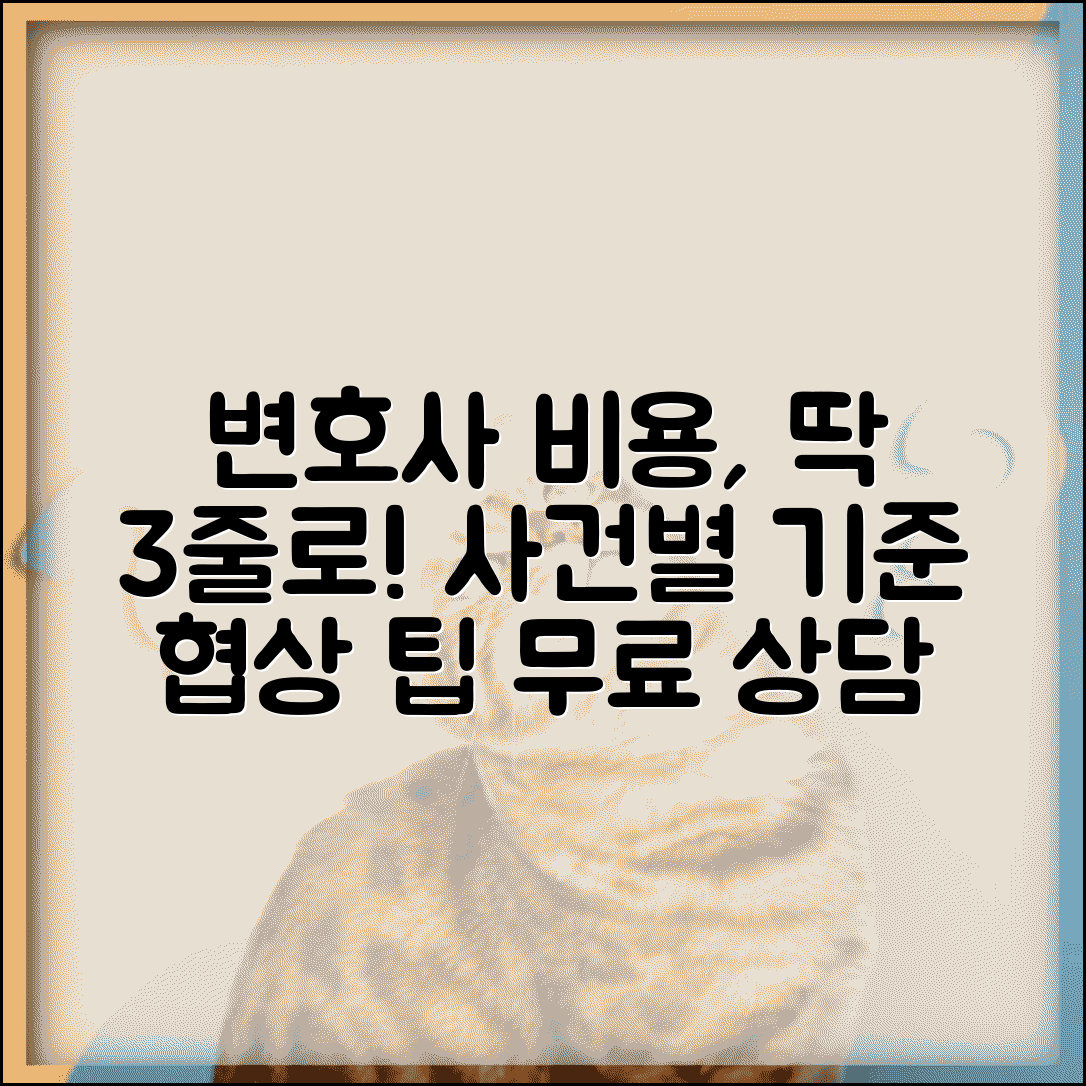 변호사비용계산하기 쉬운 방법 | 사건 유형별 기준 | 협상 가능한 항목 체크