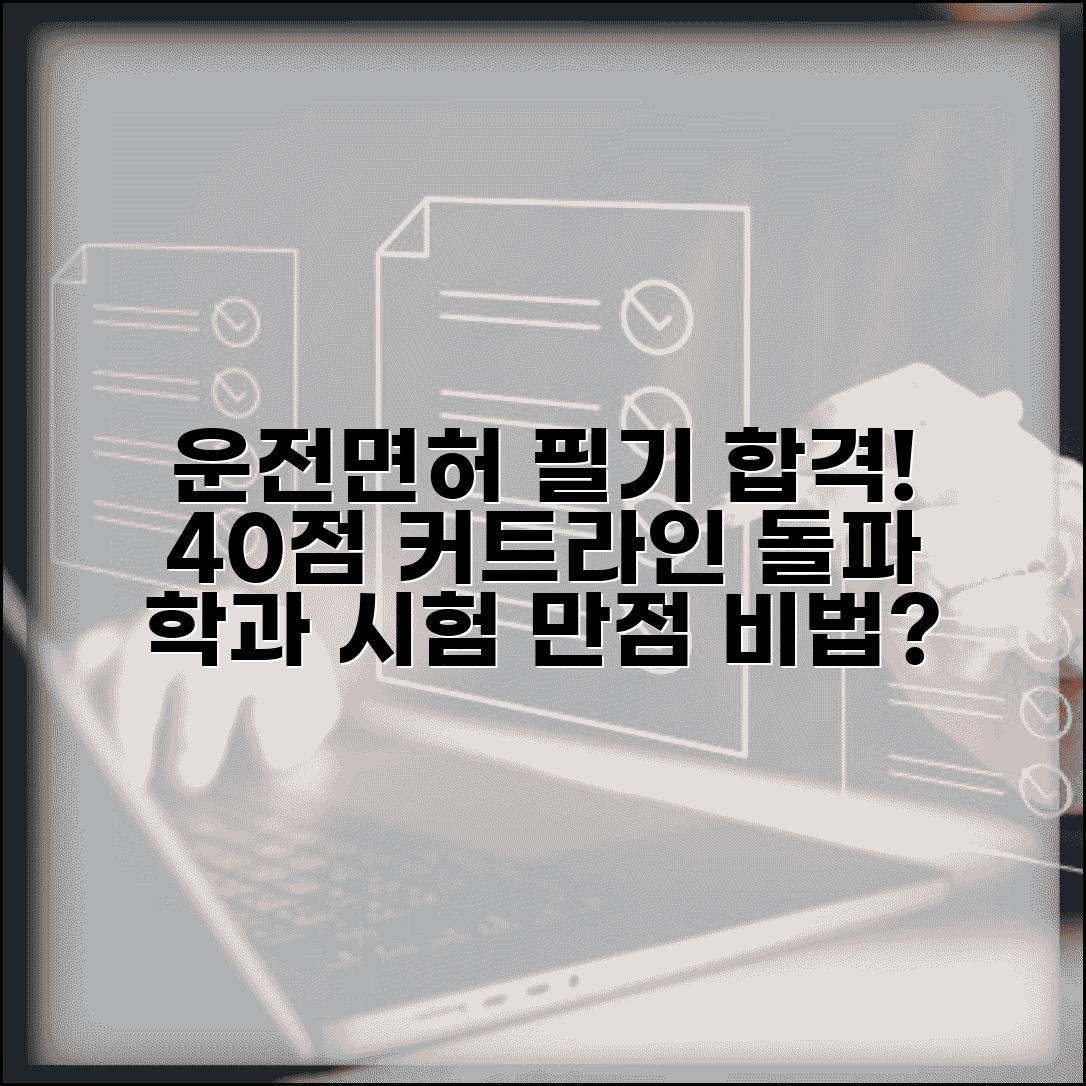 운전 면허 필기 시험 40점 커트라인 합격 | 학과 시험 점수 기준