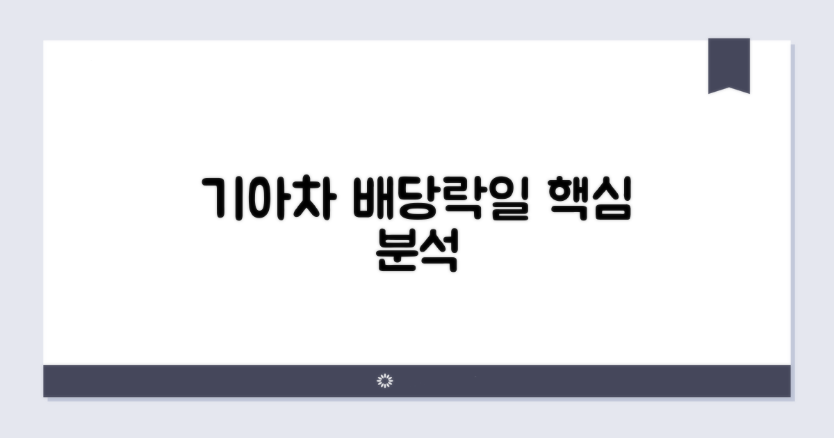 기아차 배당락일 분석 핵심