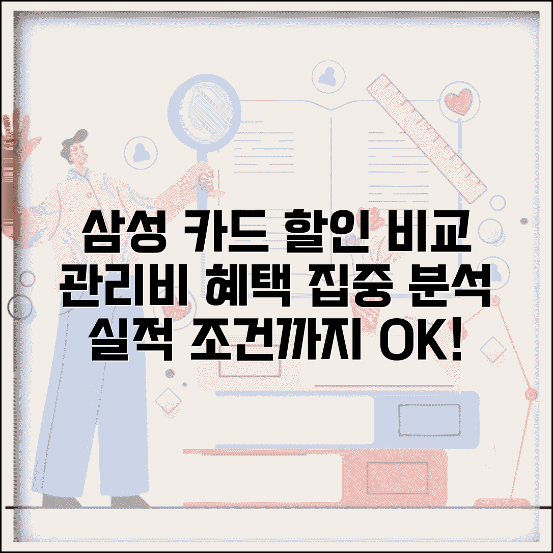 삼성 카드 관리비 할인 상품 비교 | 카드별 특화 혜택 및 실적조건 분석
