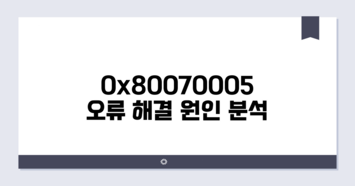 0x80070005 오류 원인 분석