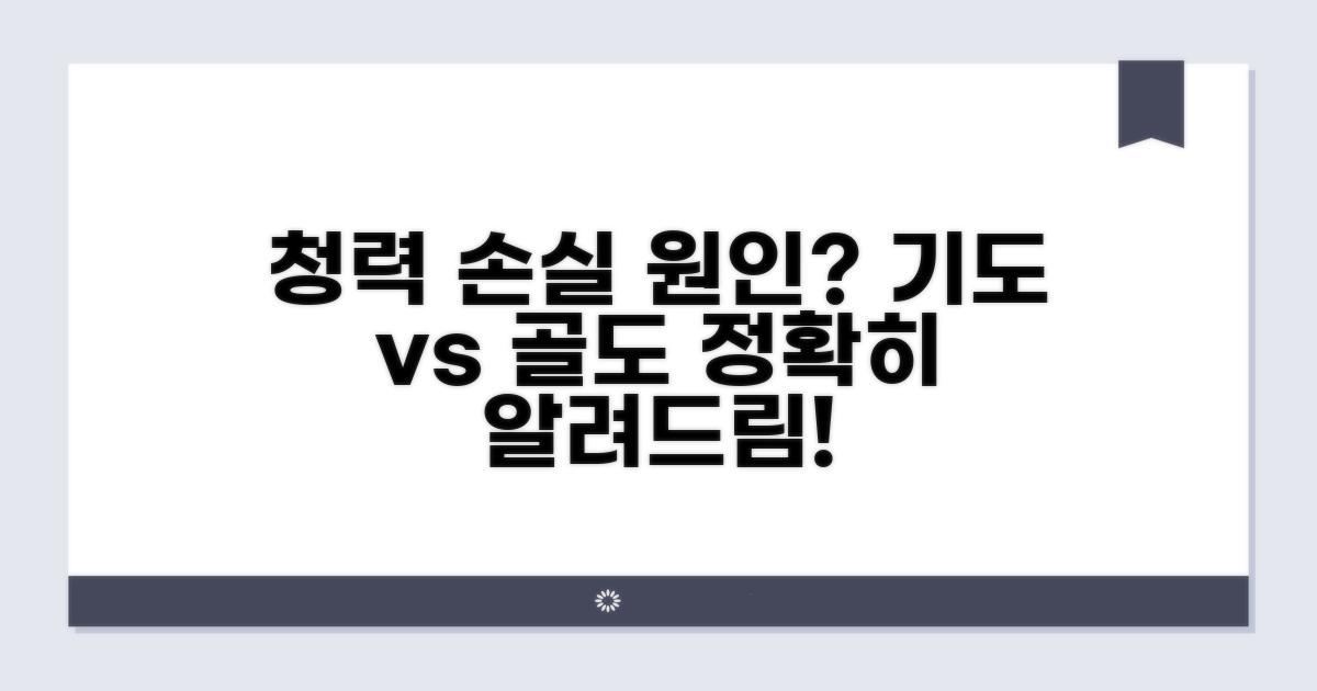 청력 손실 원인, 기도 골도 차이로 분석