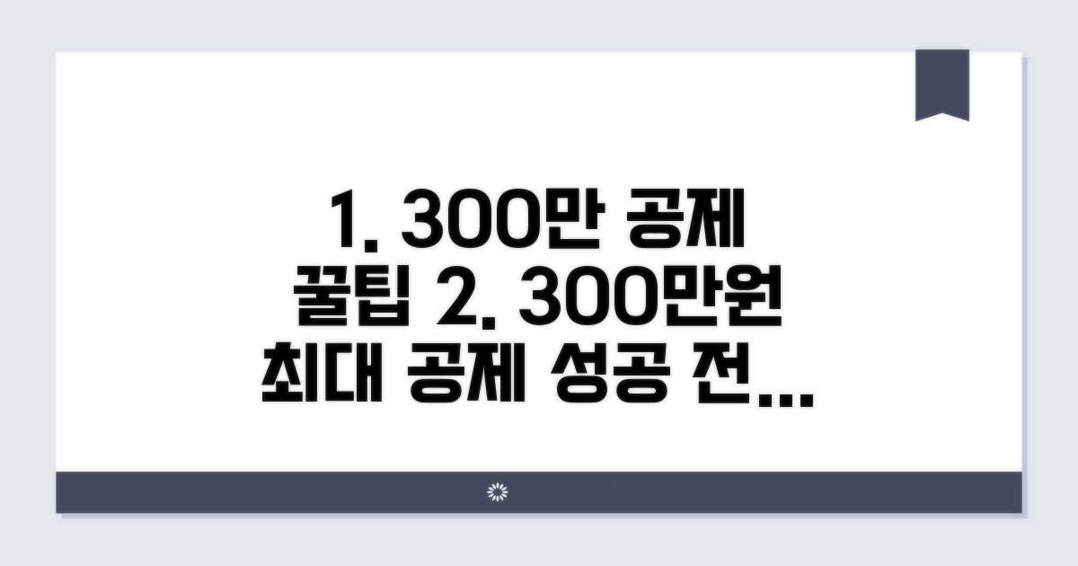 300만원 한도, 꽉 채워 공제받는 법