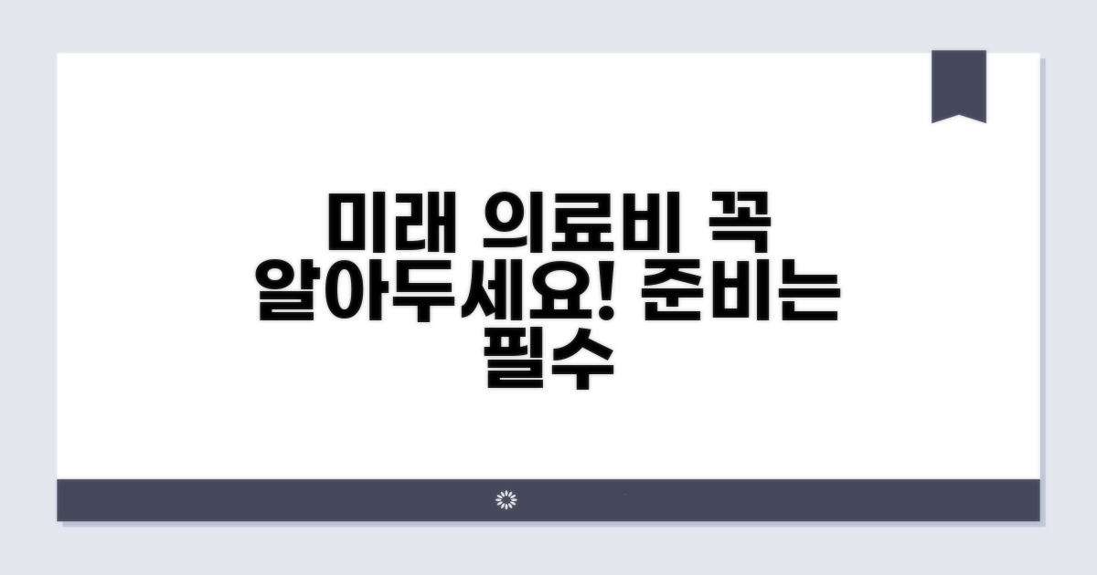 미래 의료비, 꼭 알아둘 점