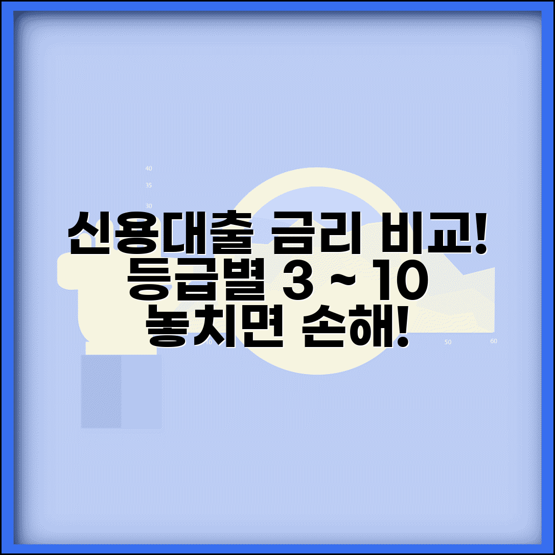 신용대출 금리 비교 신용등급별표 | 신용 대출 금리 1등급 3% 7등급 10%