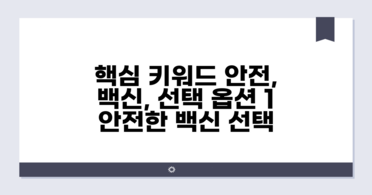 가장 안전한 백신 선택 노하우