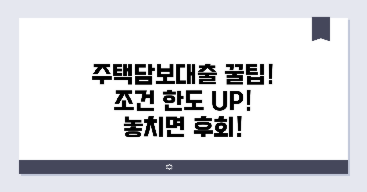 주택담보대출, 조건과 한도 꼼꼼히 따지기