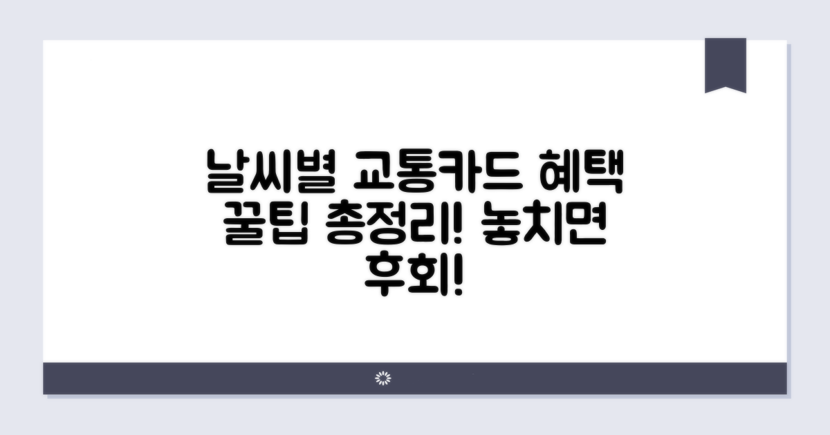 날씨별 교통카드 혜택 비교 분석