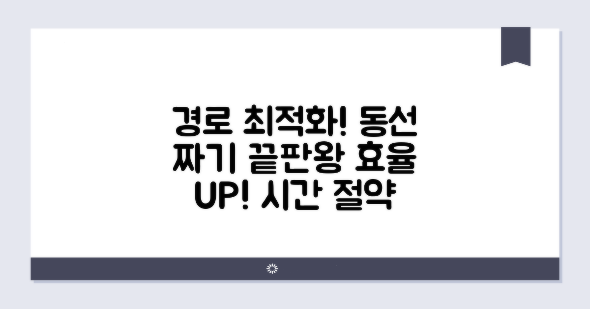 효율적인 이동 경로와 동선 짜기