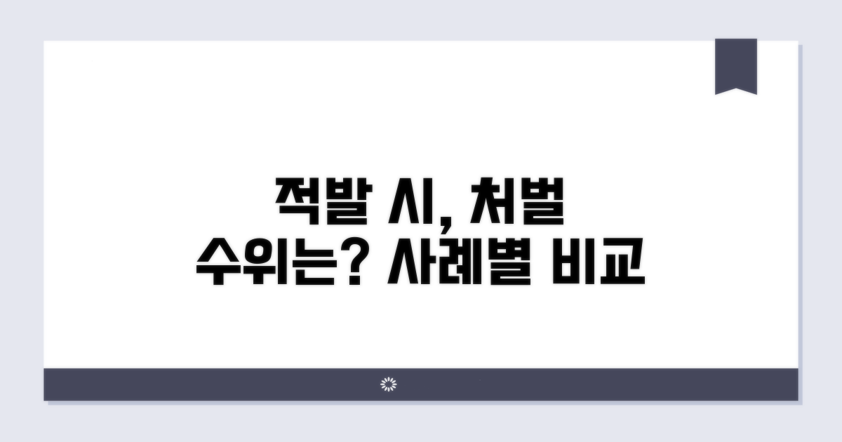 적용 사례별 처벌 수위 비교