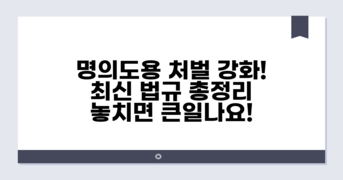 명의도용 처벌 강화, 최신 법규 총정리