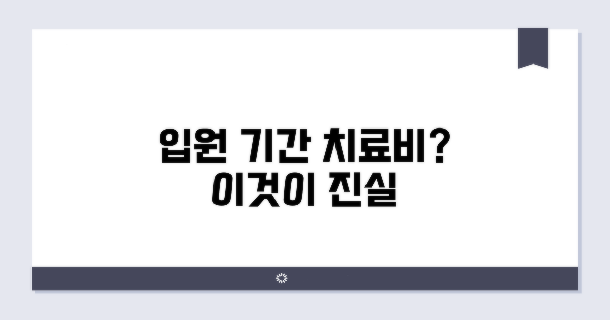 치료비와 입원 기간의 관계