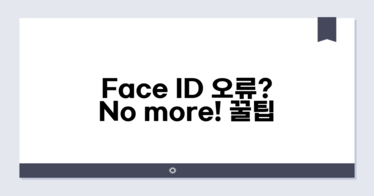 Face ID 오류 방지 꿀팁