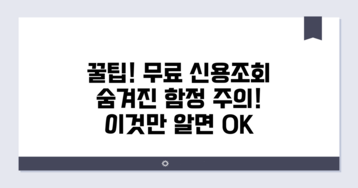 무료 신용조회 꿀팁과 주의점