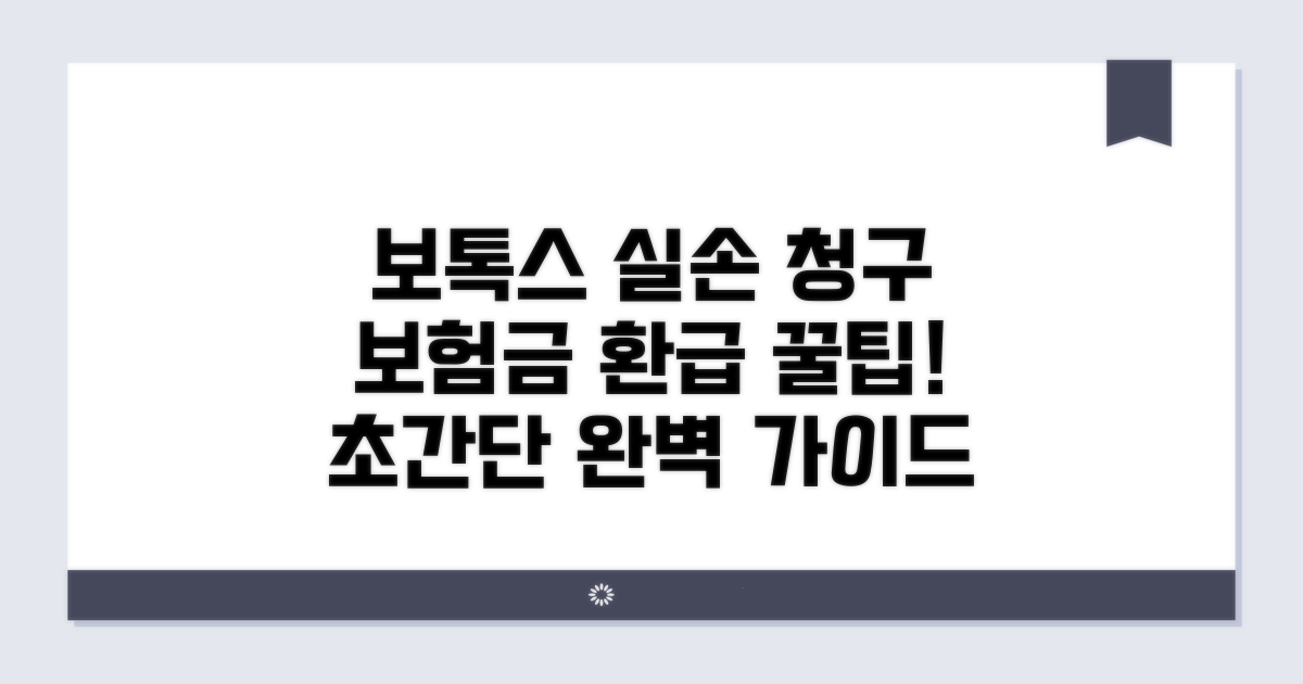 보톡스 주사 치료 실손 청구 방법