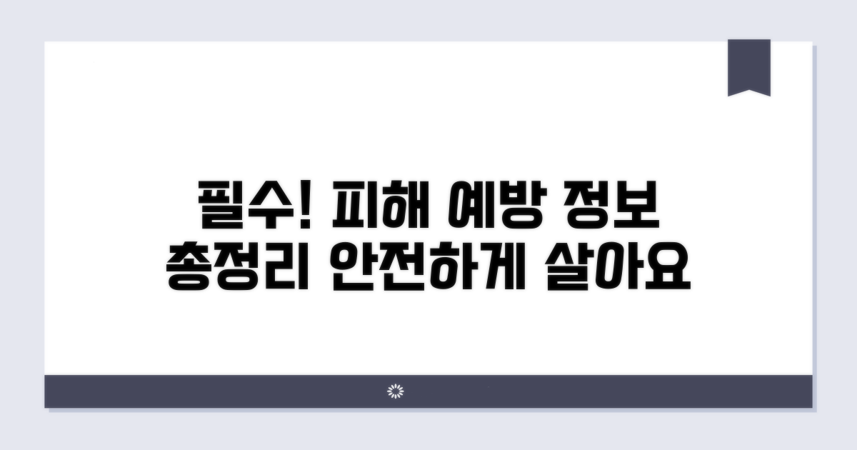 피해 예방을 위한 필수 정보