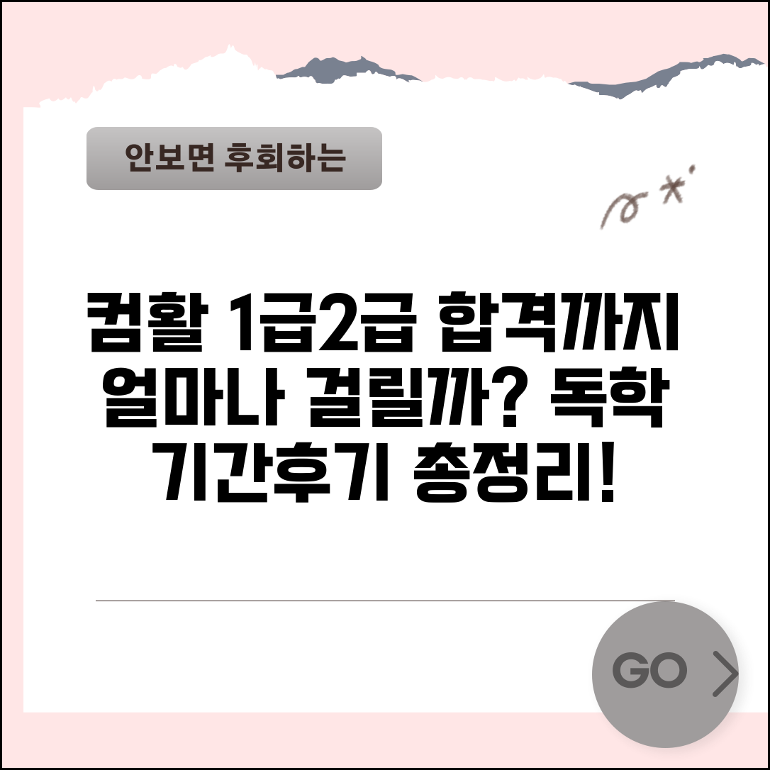 컴퓨터활용능력 1급 2급 공부 기간 | 컴활 독학 소요 시간 및 합격 후기 총정리