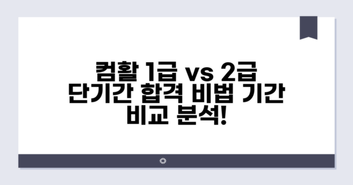 컴활 1급 2급 공부 기간 비교