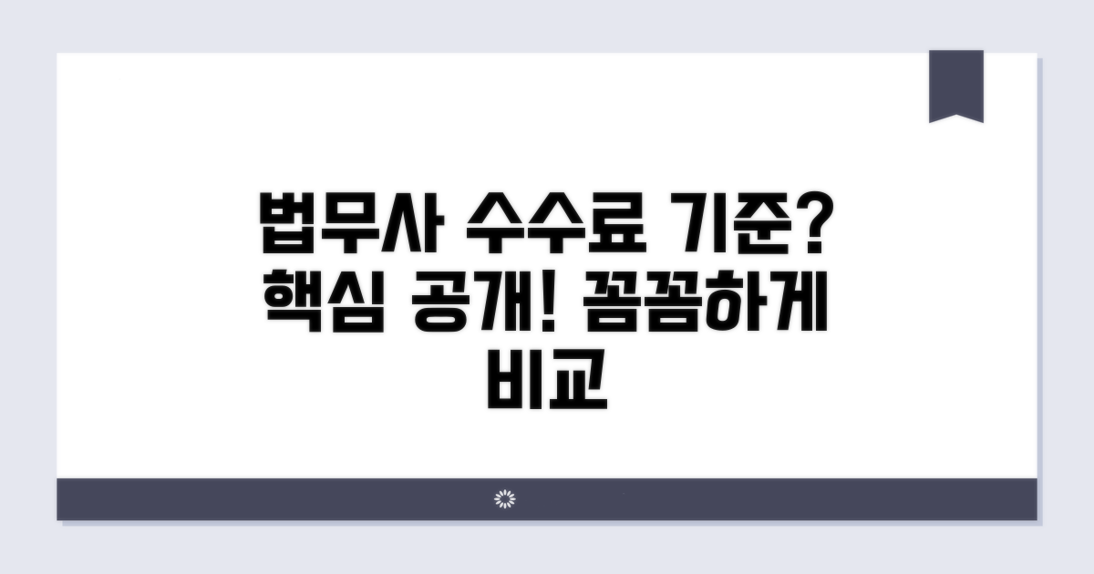법무사 수수료, 무엇을 기준으로?