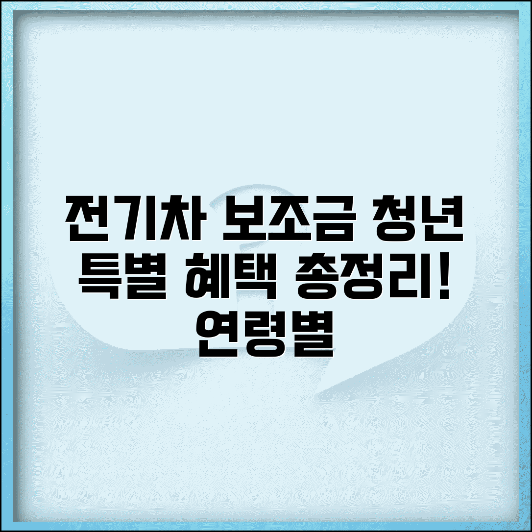 전기차 보조금 청년 특별 지원제도 | 연령별 추가 혜택 및 신청 조건 총정리