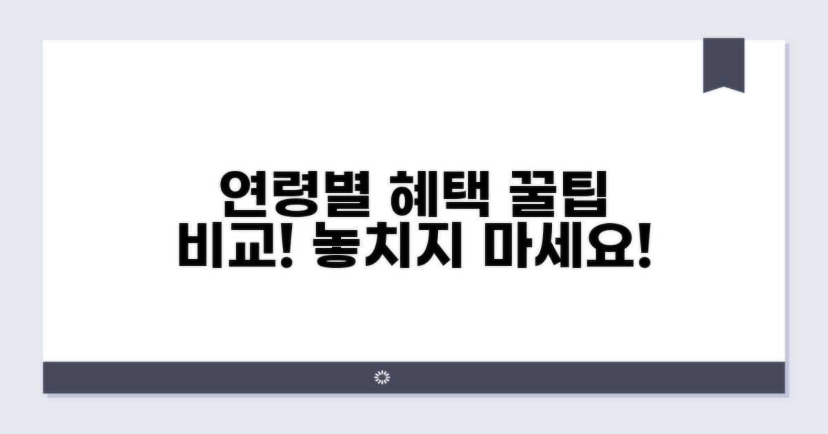 연령별 추가 혜택 상세 비교