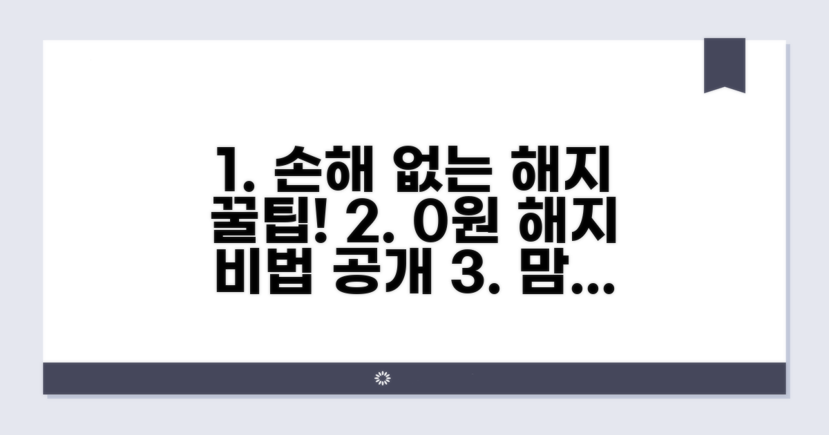 손해 없이 해지하는 절차와 팁