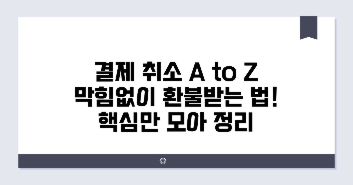 결제 취소 궁금증 총정리