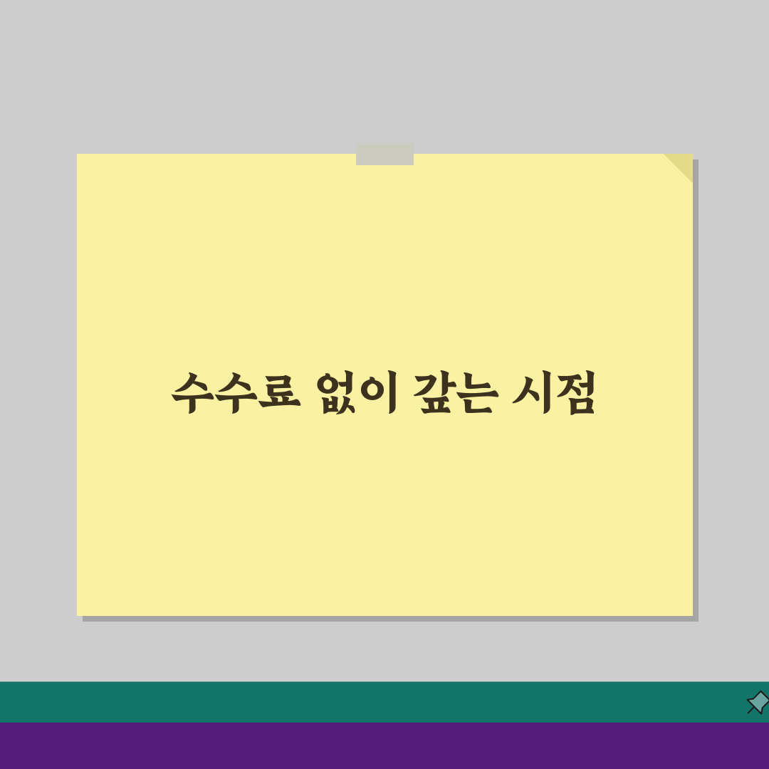사업자대출 중도상환 수수료 없는 상환 시점 3가지 핵심 총정리
