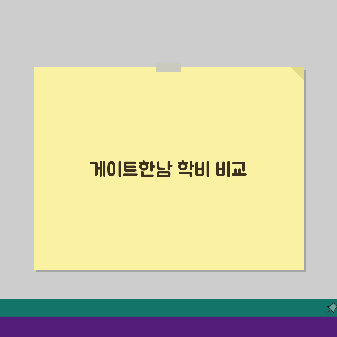 게이트한남어학학원 학원비 초중고 영어회화 문법반 수강료 5가지 핵심 비교